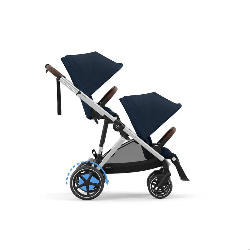 Cybex® Baby Stroller e-Gazelle™ S Ocean Blue (Silver Frame) - Image 10