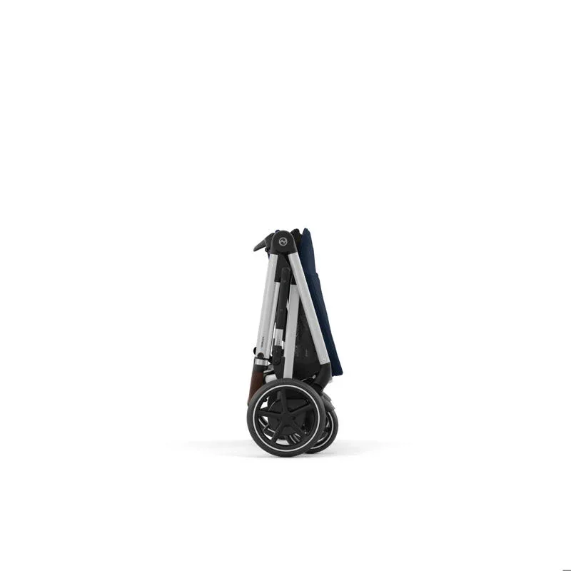 Cybex® Baby Stroller e-Gazelle™ S Ocean Blue (Silver Frame) - Image 11