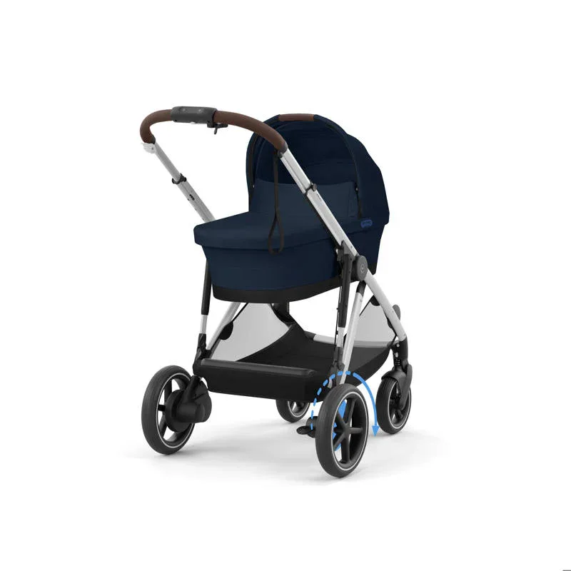Cybex® Baby Stroller e-Gazelle™ S Ocean Blue (Silver Frame) - Image 2