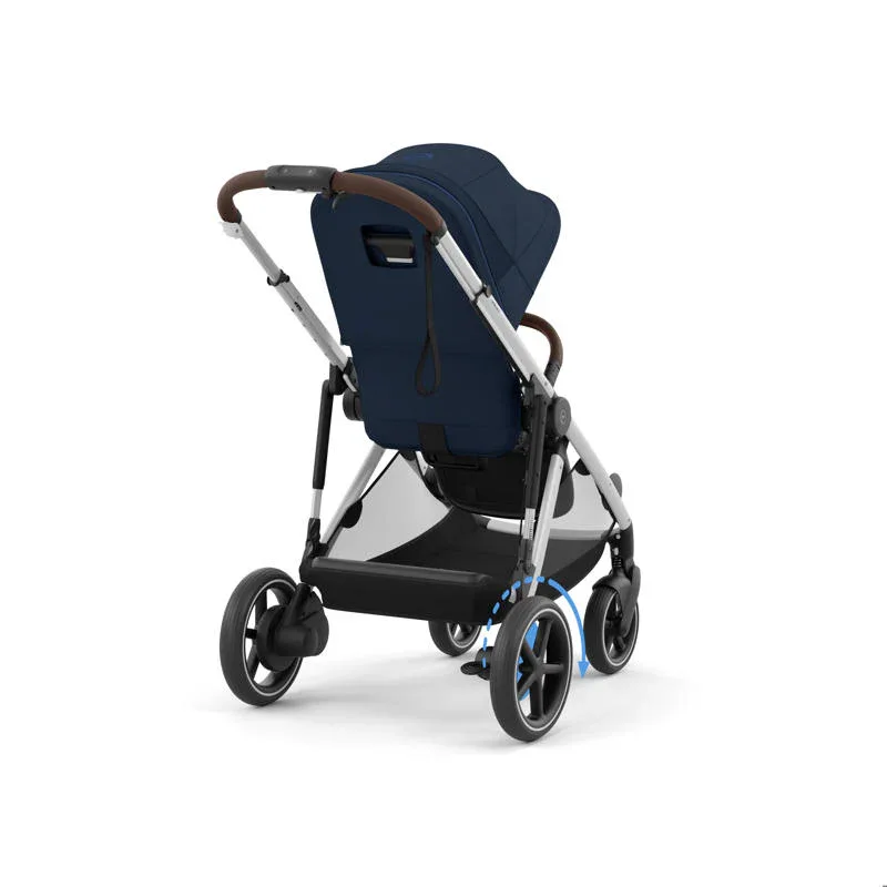 Cybex® Baby Stroller e-Gazelle™ S Ocean Blue (Silver Frame) - Image 7