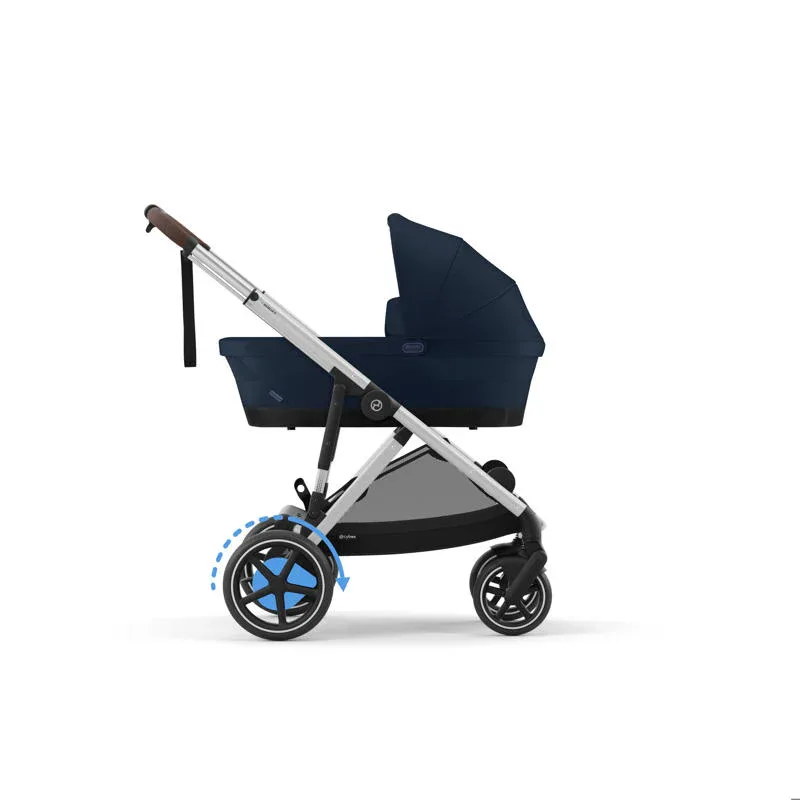 Cybex® Baby Stroller e-Gazelle™ S Ocean Blue (Silver Frame) - Image 8