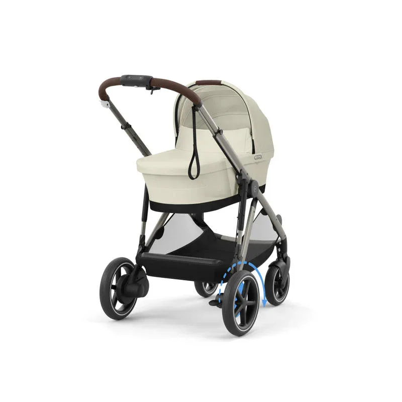 Cybex® Baby Stroller e-Gazelle™ S Seashell Beige (Taupe Frame) - Image 2
