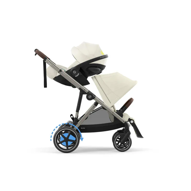 Cybex® Baby Stroller e-Gazelle™ S Seashell Beige (Taupe Frame) - Image 4