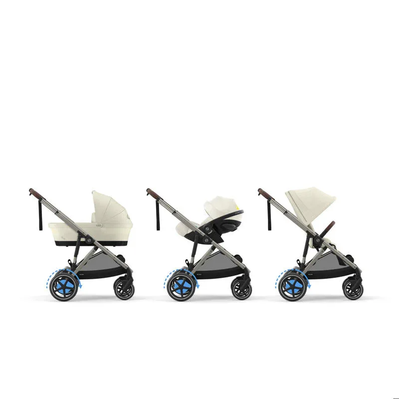Cybex® Baby Stroller e-Gazelle™ S Seashell Beige (Taupe Frame) - Image 5