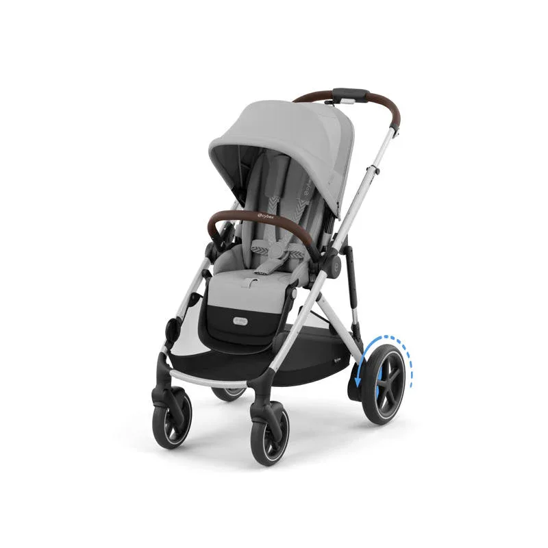 Cybex® Baby Stroller e-Gazelle™ S Stone Grey (Silver Frame)