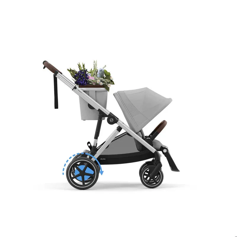 Cybex® Baby Stroller e-Gazelle™ S Stone Grey (Silver Frame) - Image 3