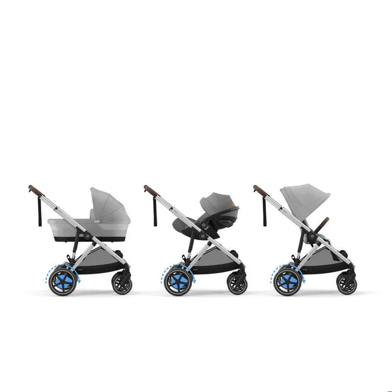 Cybex® Baby Stroller e-Gazelle™ S Stone Grey (Silver Frame) - Image 5