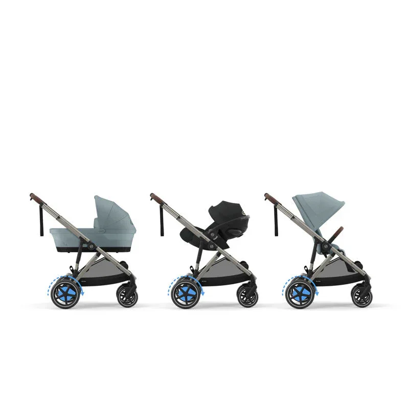 Cybex® Baby Stroller e-Gazelle™ S Stormy Blue (Taupe Frame) - Image 5
