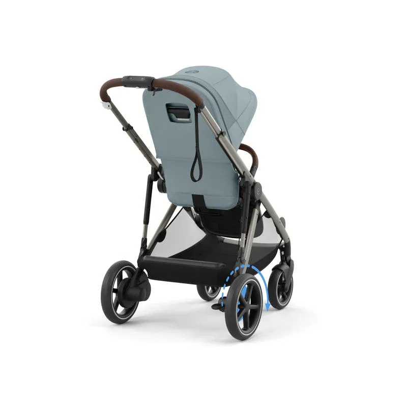 Cybex® Baby Stroller e-Gazelle™ S Stormy Blue (Taupe Frame) - Image 6