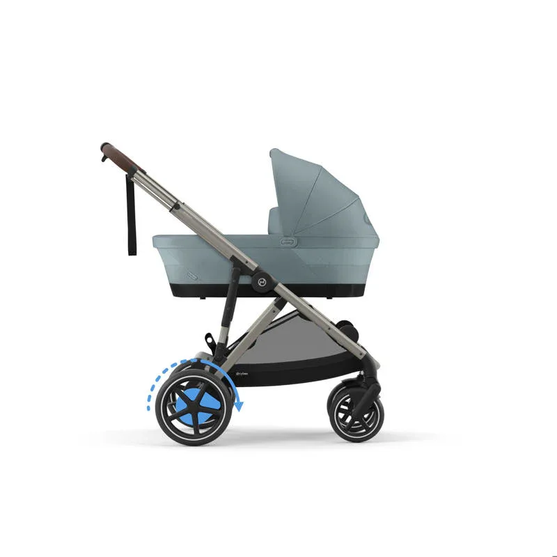 Cybex® Baby Stroller e-Gazelle™ S Stormy Blue (Taupe Frame) - Image 7