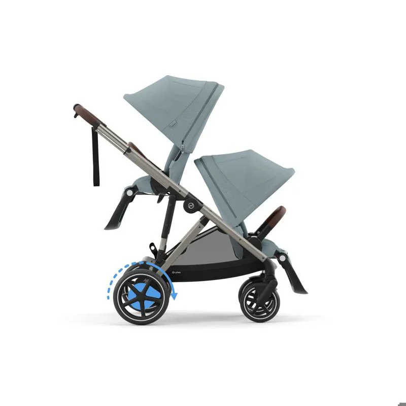Cybex® Baby Stroller e-Gazelle™ S Stormy Blue (Taupe Frame) - Image 8