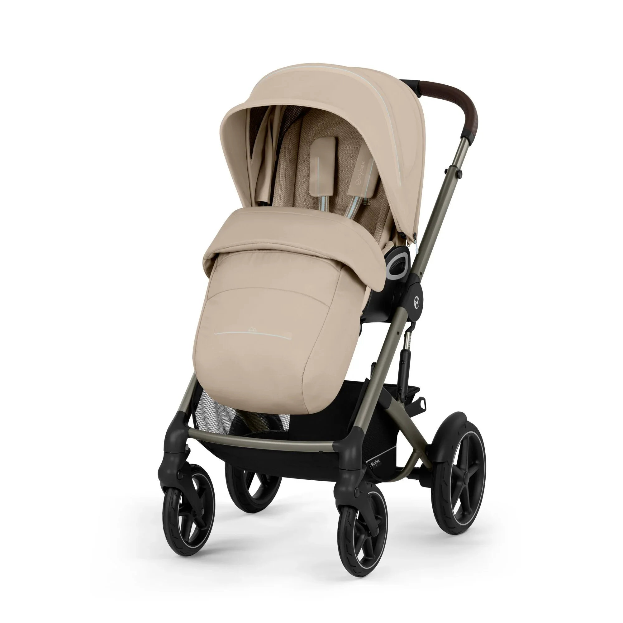 Cybex® Baby stroller Talos S LUX (0-22 kg) Almond Beige (Taupe Frame) - Image 3