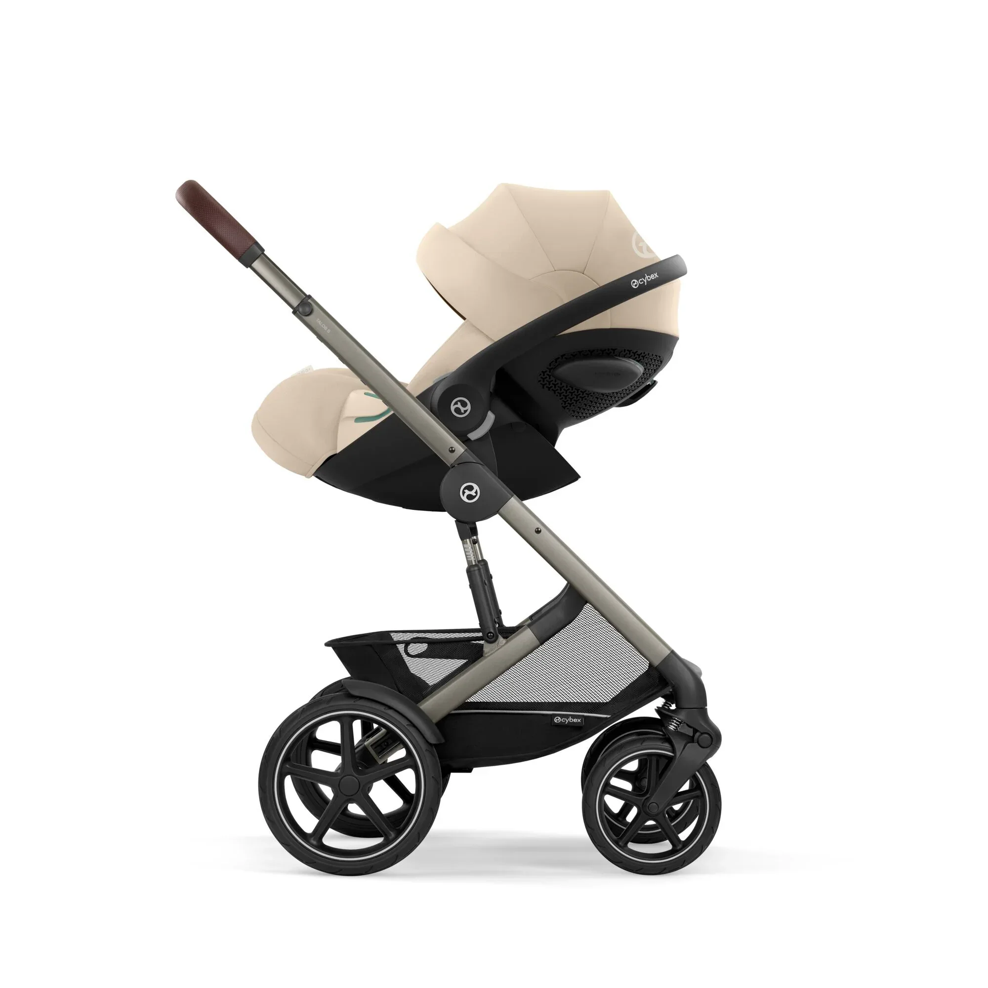 Cybex® Baby stroller Talos S LUX (0-22 kg) Almond Beige (Taupe Frame) - Image 4