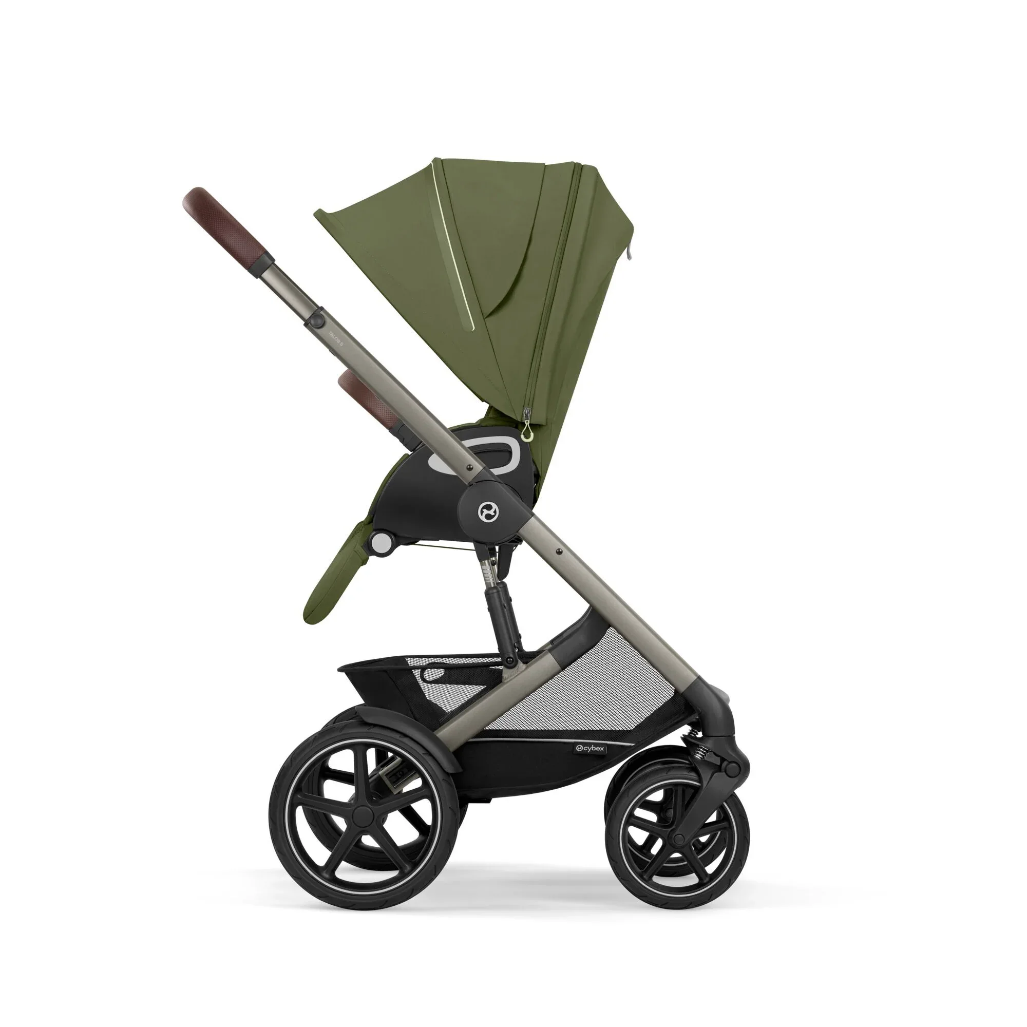 Cybex® Baby stroller Talos S LUX (0-22 kg) Moss Green (Taupe Frame) - Image 7