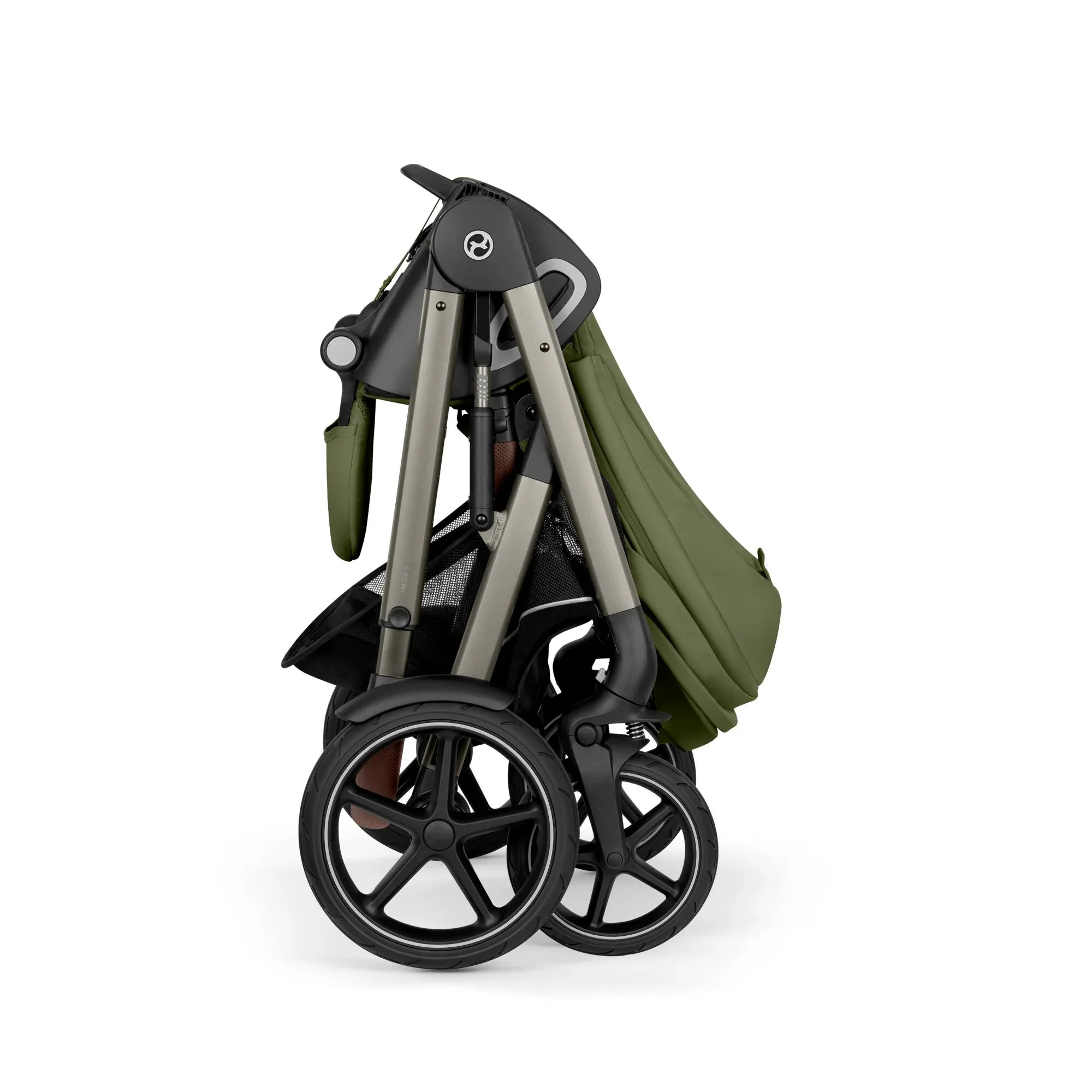 Cybex® Baby stroller Talos S LUX (0-22 kg) Moss Green (Taupe Frame) - Image 9