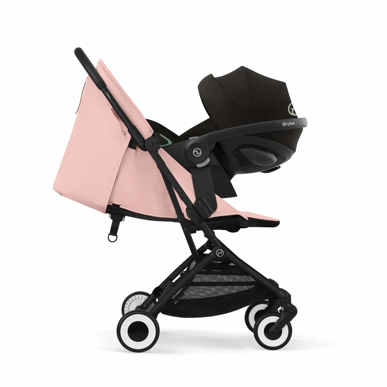 Cybex® Buggy Stroller Orfeo (0-22kg) Candy Pink (Black Frame) - Image 6