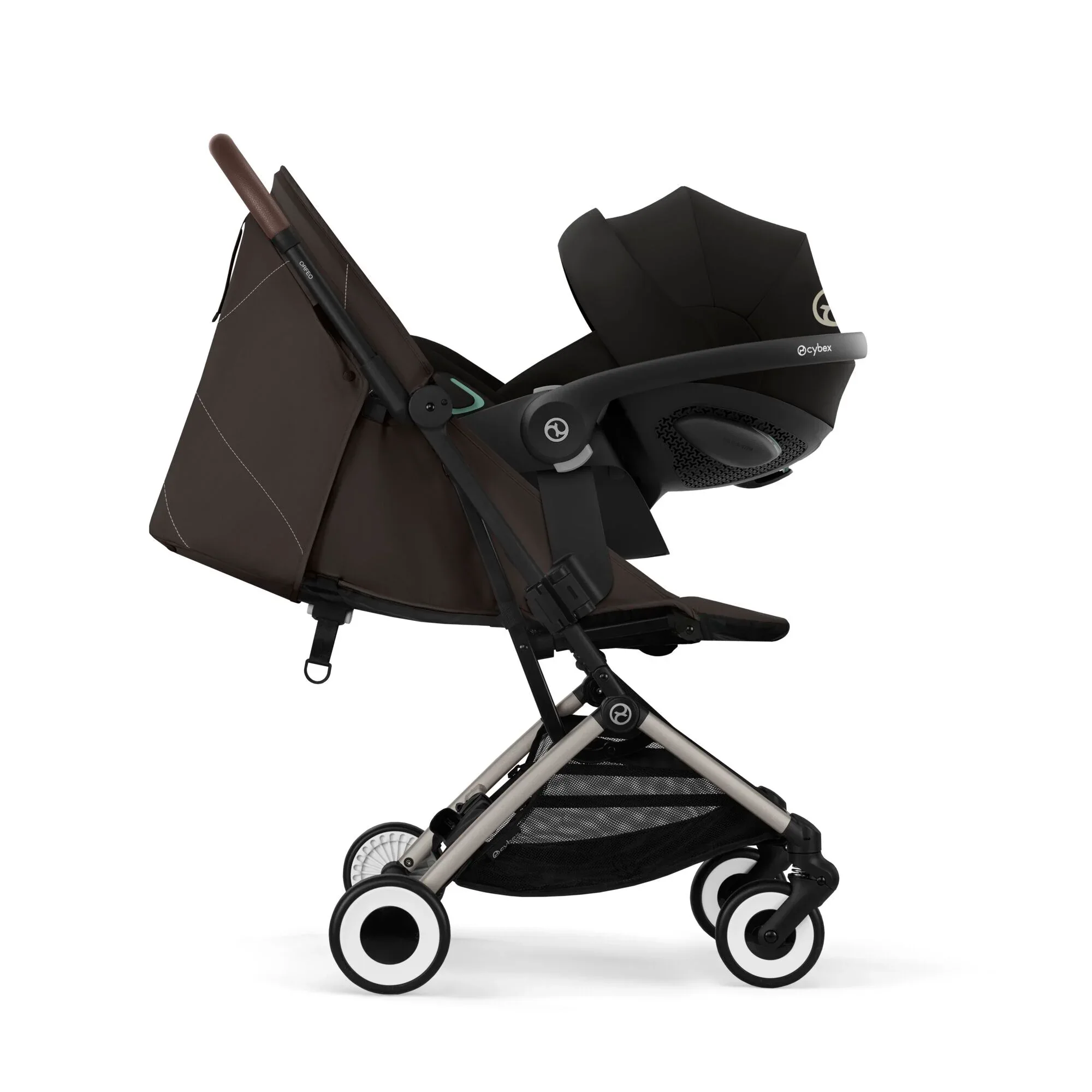 Cybex® Buggy Stroller Orfeo (0-22kg) Chocolate Brown (Taupe Frame) - Image 5