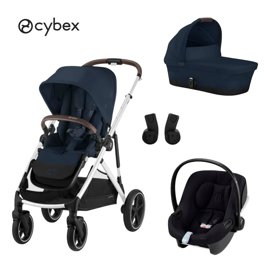 Cybex® Gazelle S 3-in-1 Stroller + Aton B2 i-Size Car Seat Ocean Blue