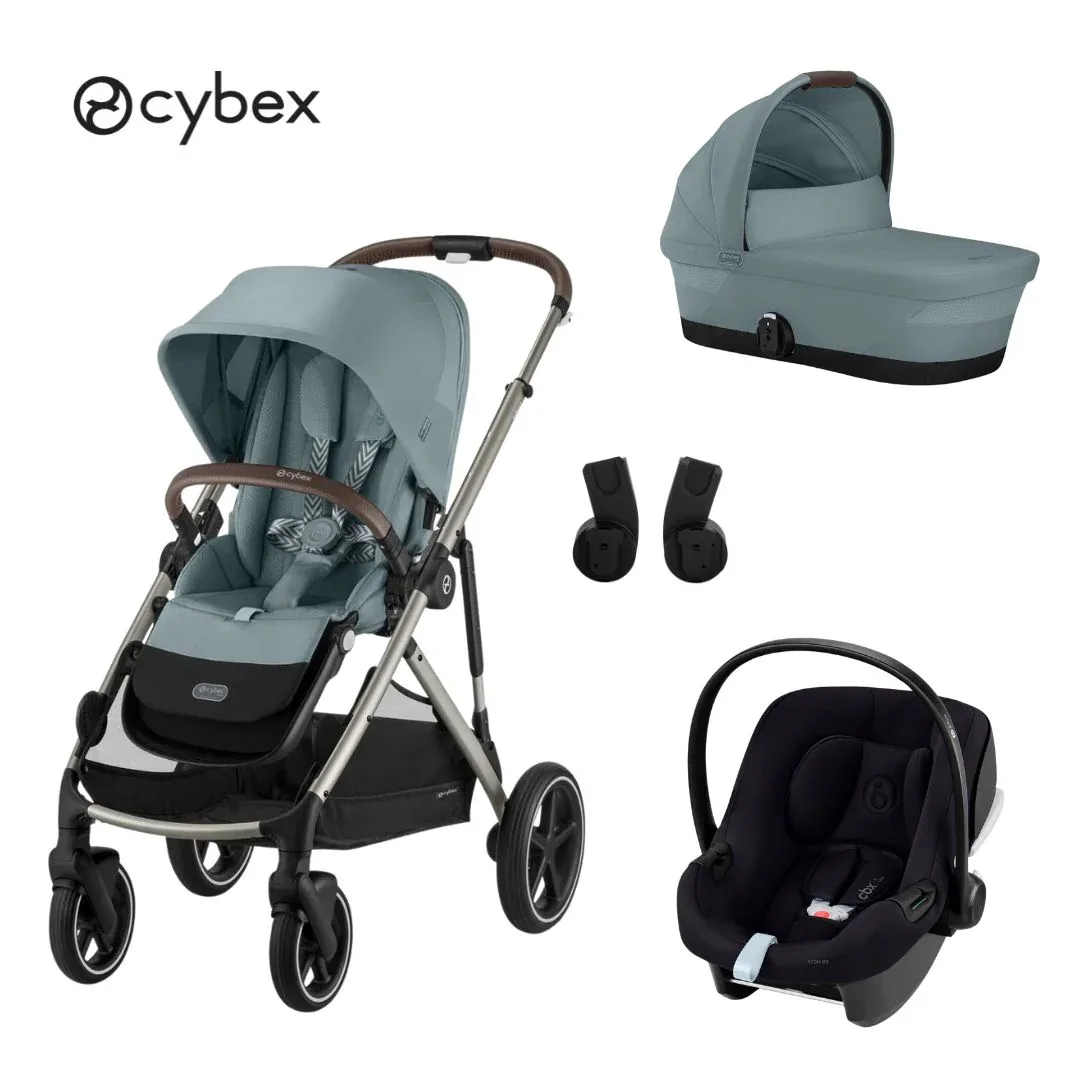 Cybex® Gazelle S 3-in-1 Stroller + Aton B2 i-Size Car Seat Stormy Blue