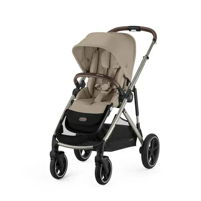 Cybex® Gazelle S 3-in-1 Stroller + Aton B2 i-Size Car Seat Almond Beige - Image 4