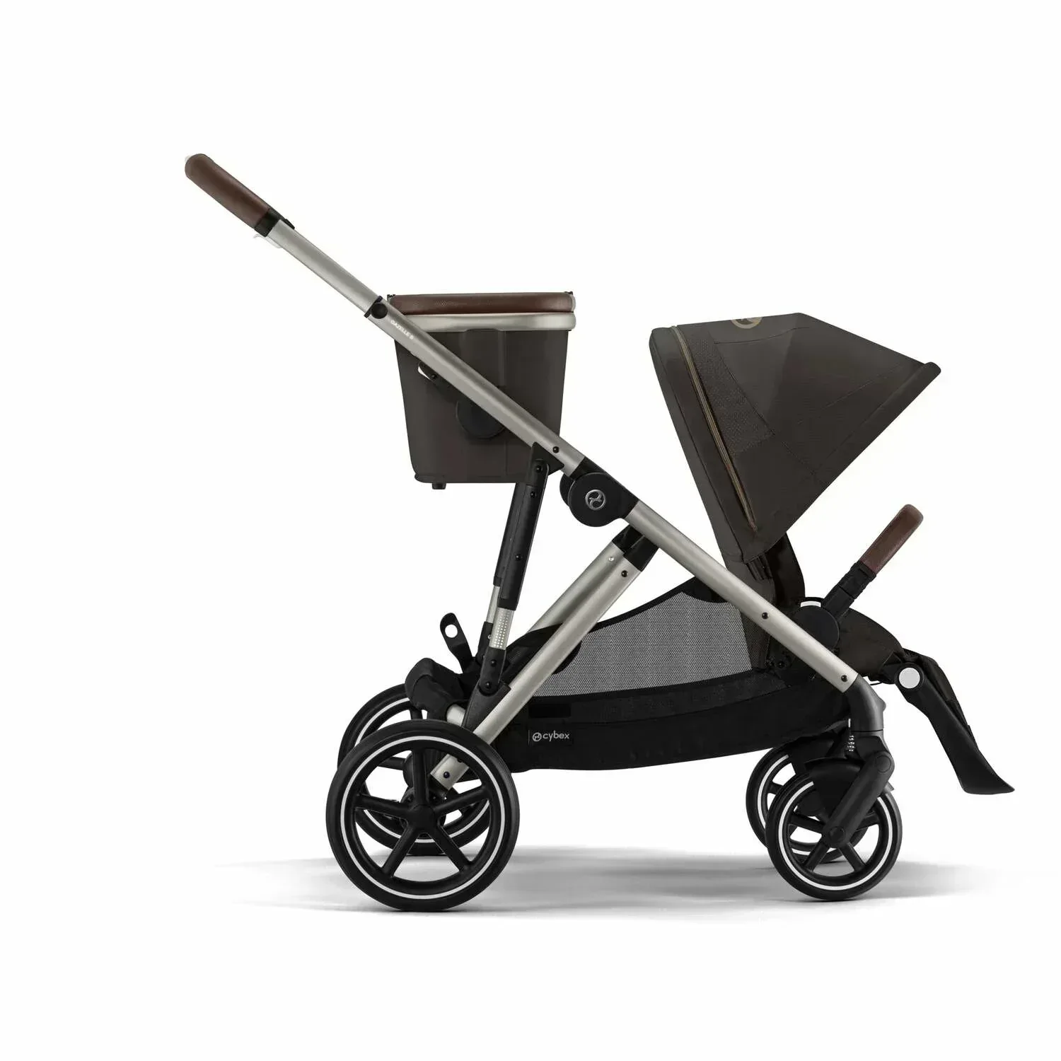 Cybex® Gazelle S 4-in-1 Stroller Set + Aton B2 Car Seat + Base One Isofix Chocolate Brown - Image 13