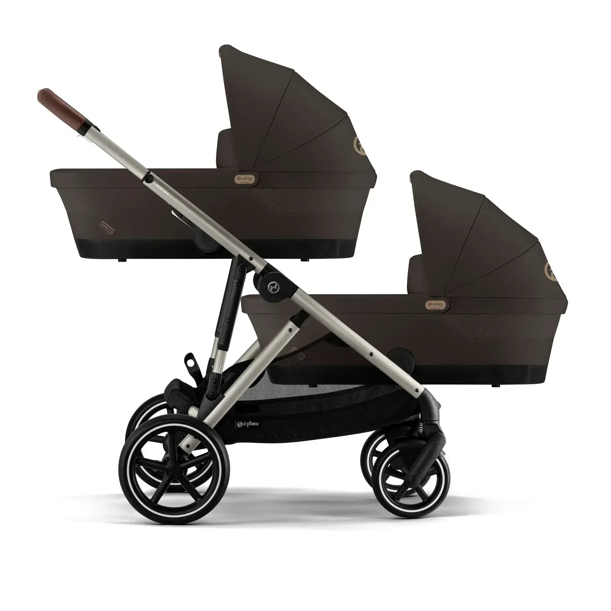 Cybex® Gazelle S 4-in-1 Stroller Set + Aton B2 Car Seat + Base One Isofix Chocolate Brown - Image 2