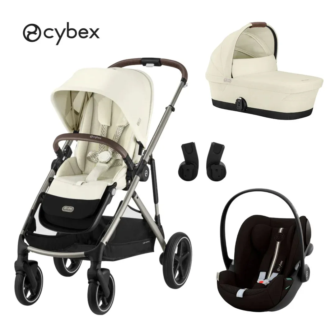 Cybex® Gazelle S 3-in-1 Stroller + Cloud G i-Size Car Seat Seashell Beige
