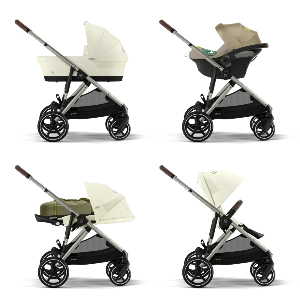 Cybex® Gazelle™ S 2-in-1 Stroller with Carry Cot Seashell Beige - Image 2