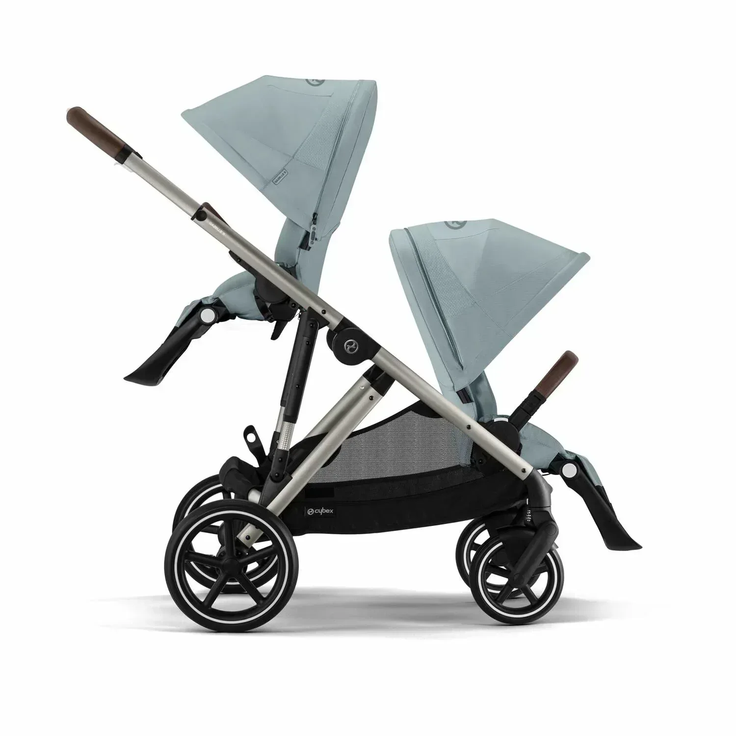 Cybex® Gazelle S 4-in-1 Stroller Set + Aton B2 Car Seat + Base One Isofix Stormy Blue - Image 4