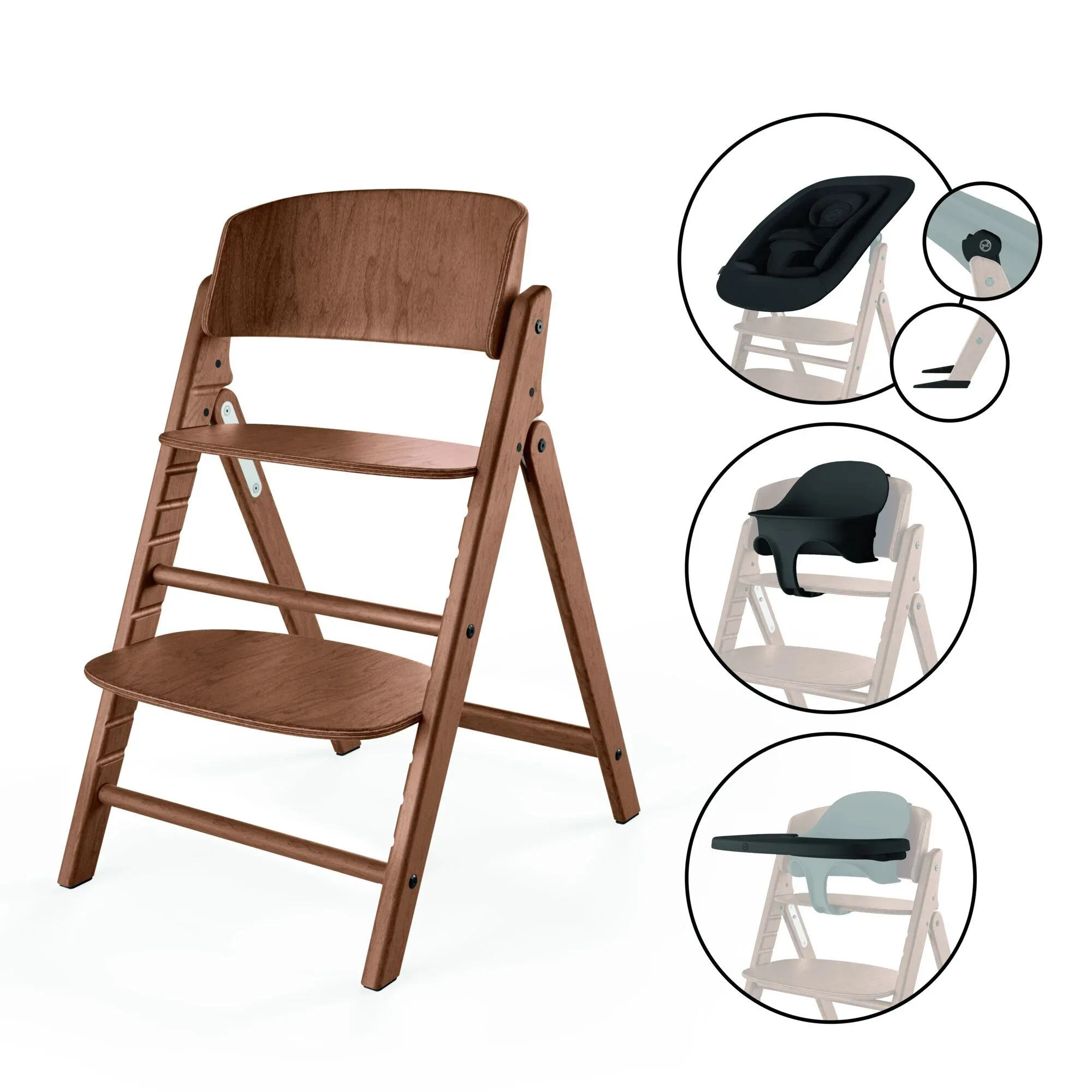 Cybex® High Chair Click & Fold 4-in-1 All Natural Dark