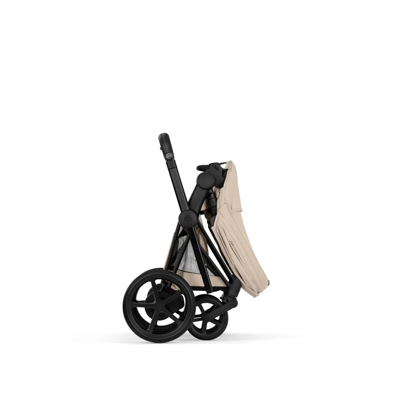 Cybex Platinum® e-Priam™ 2-in-1 Stroller with Foldable Carry Cot Comfort Cozy Beige | Matt Black - Image 9