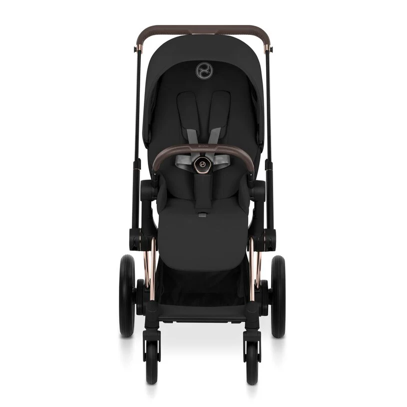 Cybex Platinum® e-Priam™ 2-in-1 Stroller with Foldable Carry Cot Comfort Sepia Black | Rosegold - Image 3