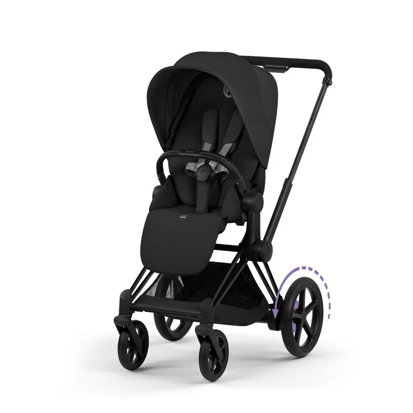 Cybex Platinum® e-Priam™ 4-in-1 Stroller Travel System + Cloud T Car Seat + ISOFIX Base T Sepia Black - Image 19