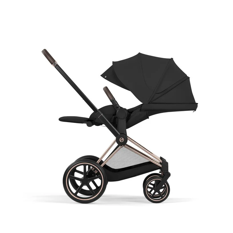 Cybex Platinum® e-Priam™ 4-in-1 Stroller Travel System + Cloud T Car Seat + ISOFIX Base T Sepia Black - Image 23