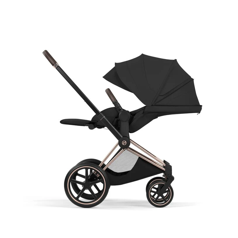 Cybex Platinum® e-Priam™ 4-in-1 Stroller Travel System + Cloud T Car Seat + ISOFIX Base T Sepia Black - Image 26