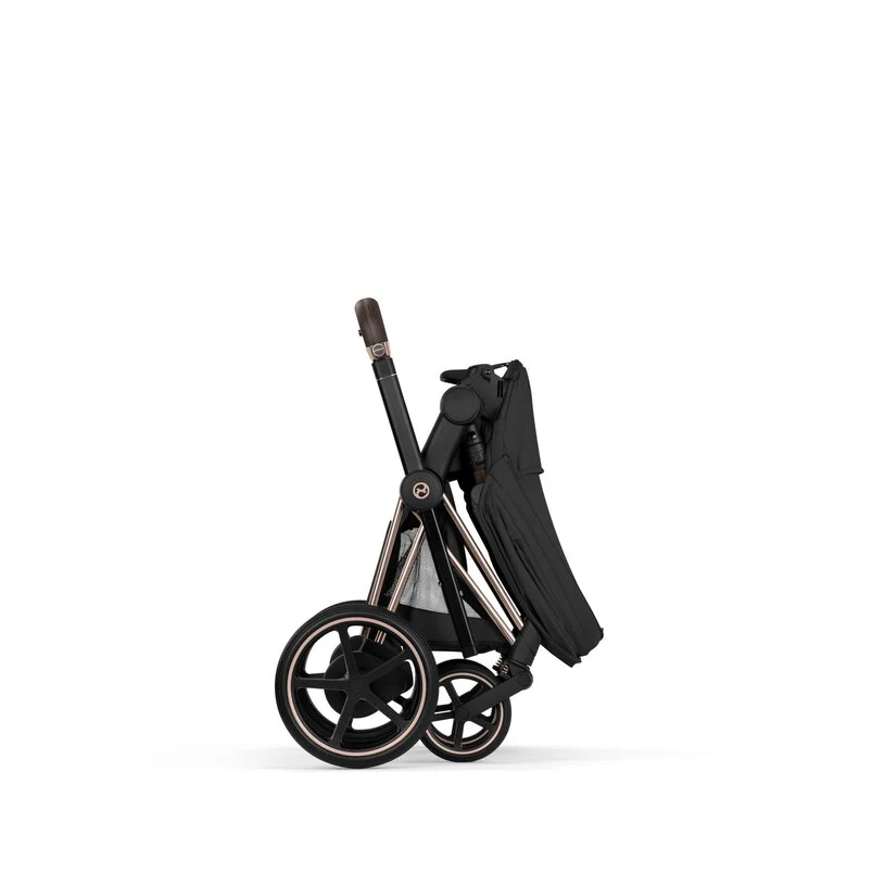 Cybex Platinum® e-Priam™ 2-in-1 Stroller with Foldable Carry Cot Comfort Sepia Black | Rosegold - Image 10