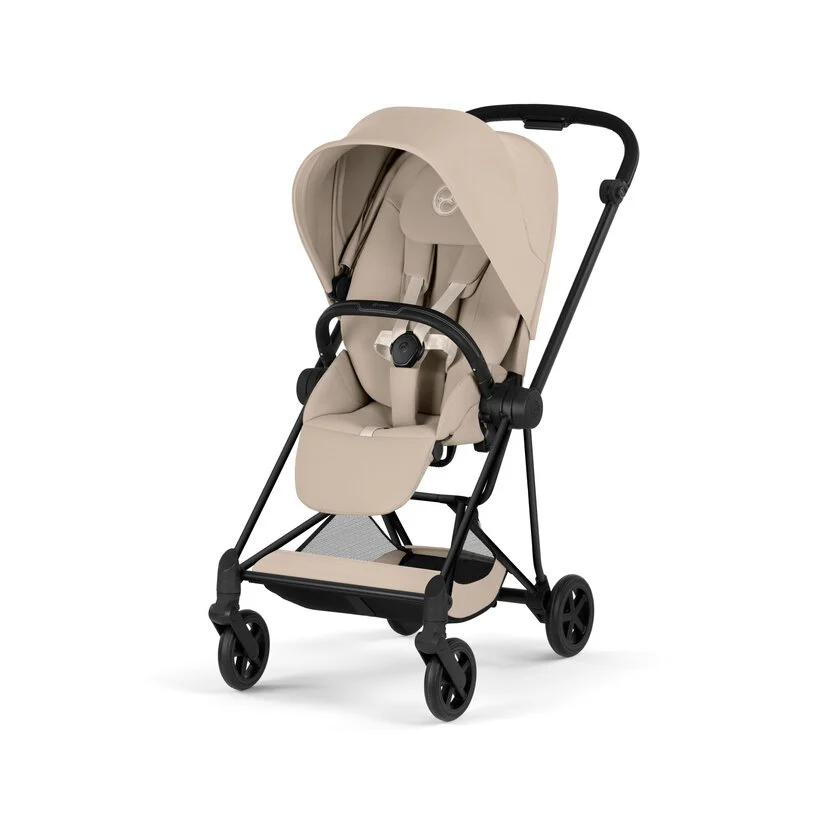 Cybex Platinum® Mios™ 2-in-1 Stroller with Lux Carry Cot Comfort Cozy Beige | Matt Black - Image 3