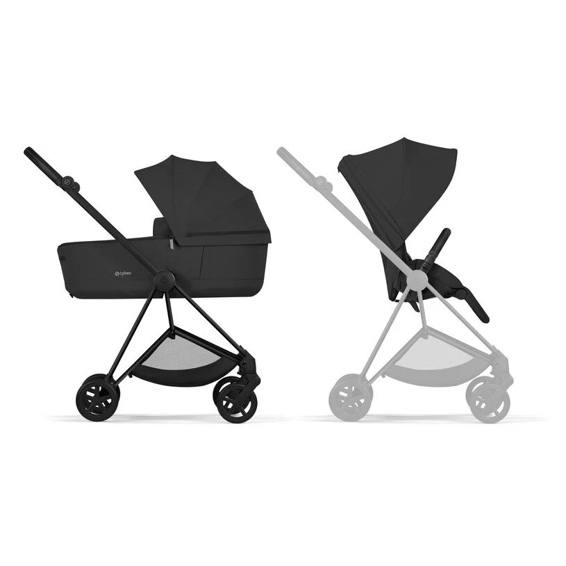 Cybex Platinum® Mios™ 2-in-1 Stroller with Lux Carry Cot Comfort Sepia Black | Matt Black - Image 2