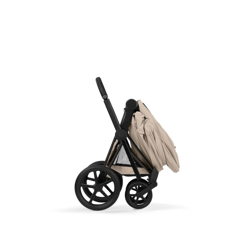 Cybex Platinum® Priam™ 2-in-1 Stroller with Foldable Carry Cot Comfort Cozy Beige | Matt Black - Image 8
