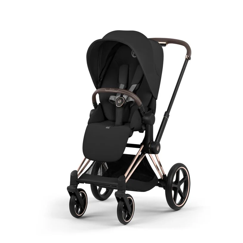 Cybex Platinum® Priam™ 2-in-1 Stroller with Foldable Carry Cot Comfort Sepia Black | Rosegold - Image 3