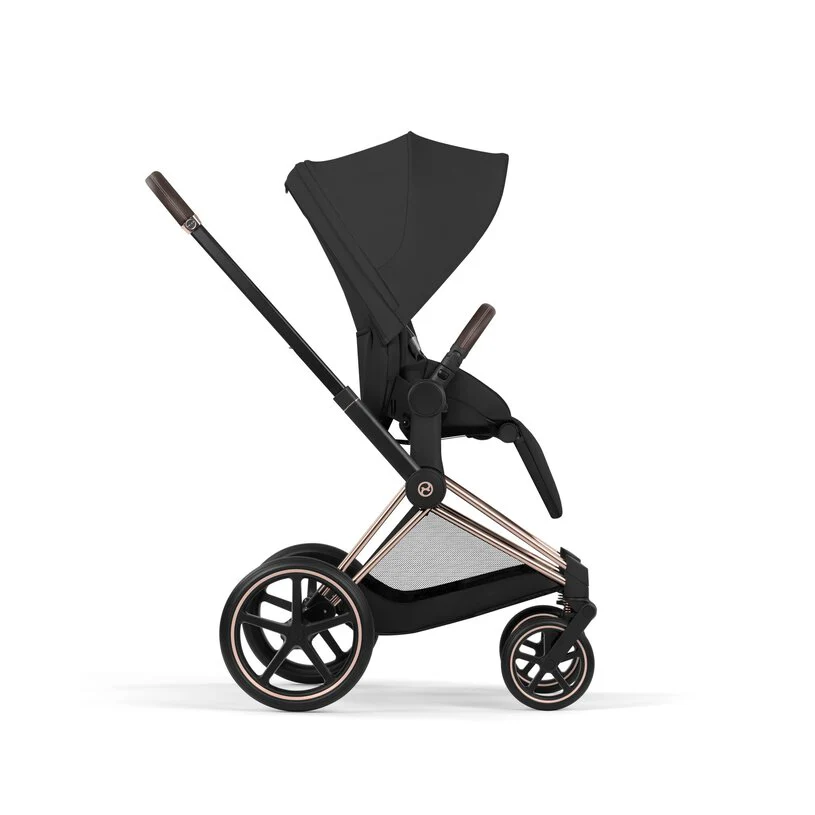 Cybex Platinum® Priam™ 2-in-1 Stroller with Foldable Carry Cot Comfort Sepia Black | Rosegold - Image 6