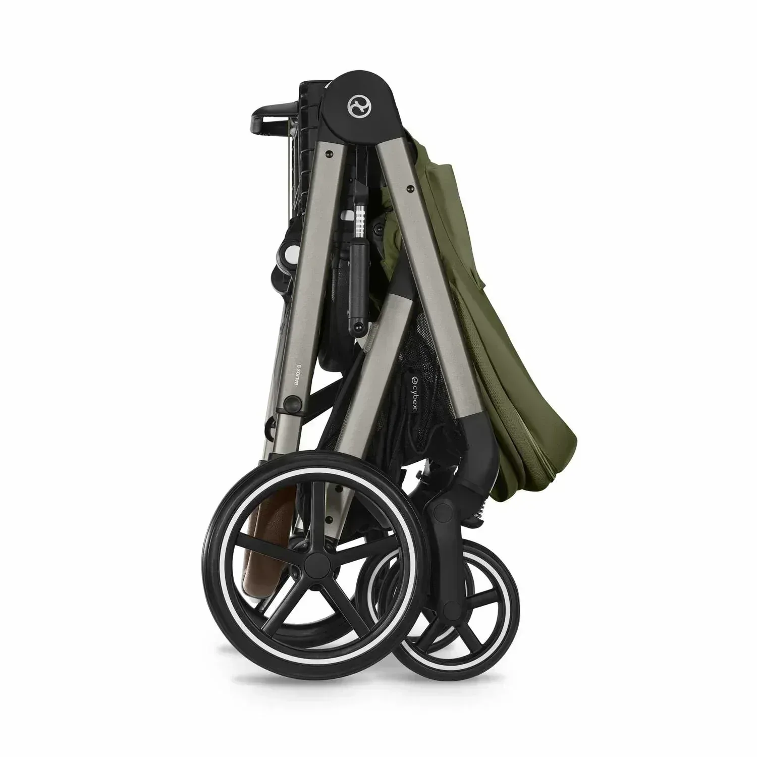 Cybex® 3in1 Stroller Balios S Lux + Carry Cot + Cloud G Car Moss Green (+ Rain cover) - Image 6