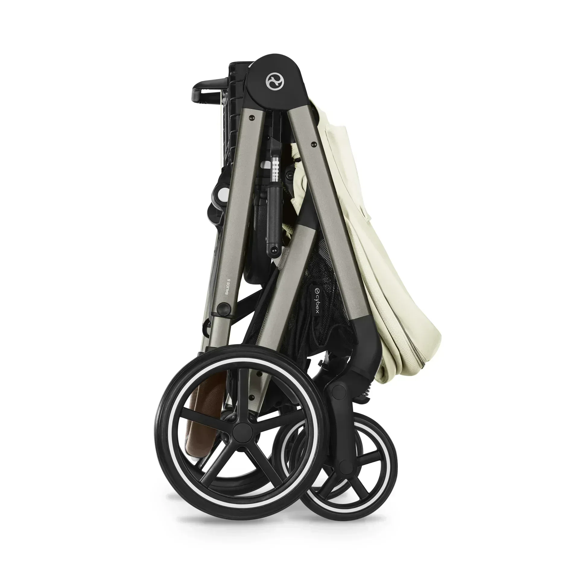 Cybex® 3in1 Stroller Balios S Lux + Carry Cot + Cloud G Car Seat Seashell Beige (+ Rain cover) - Image 10