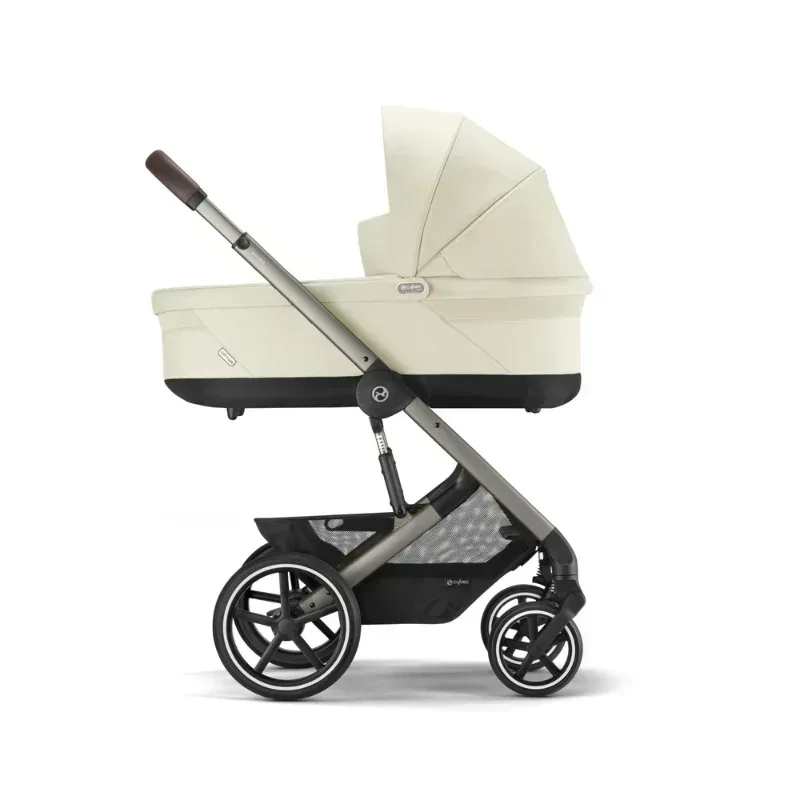 Cybex® 3in1 Stroller Balios S Lux + Carry Cot + Cloud G Car Seat Seashell Beige (+ Rain cover) - Image 4