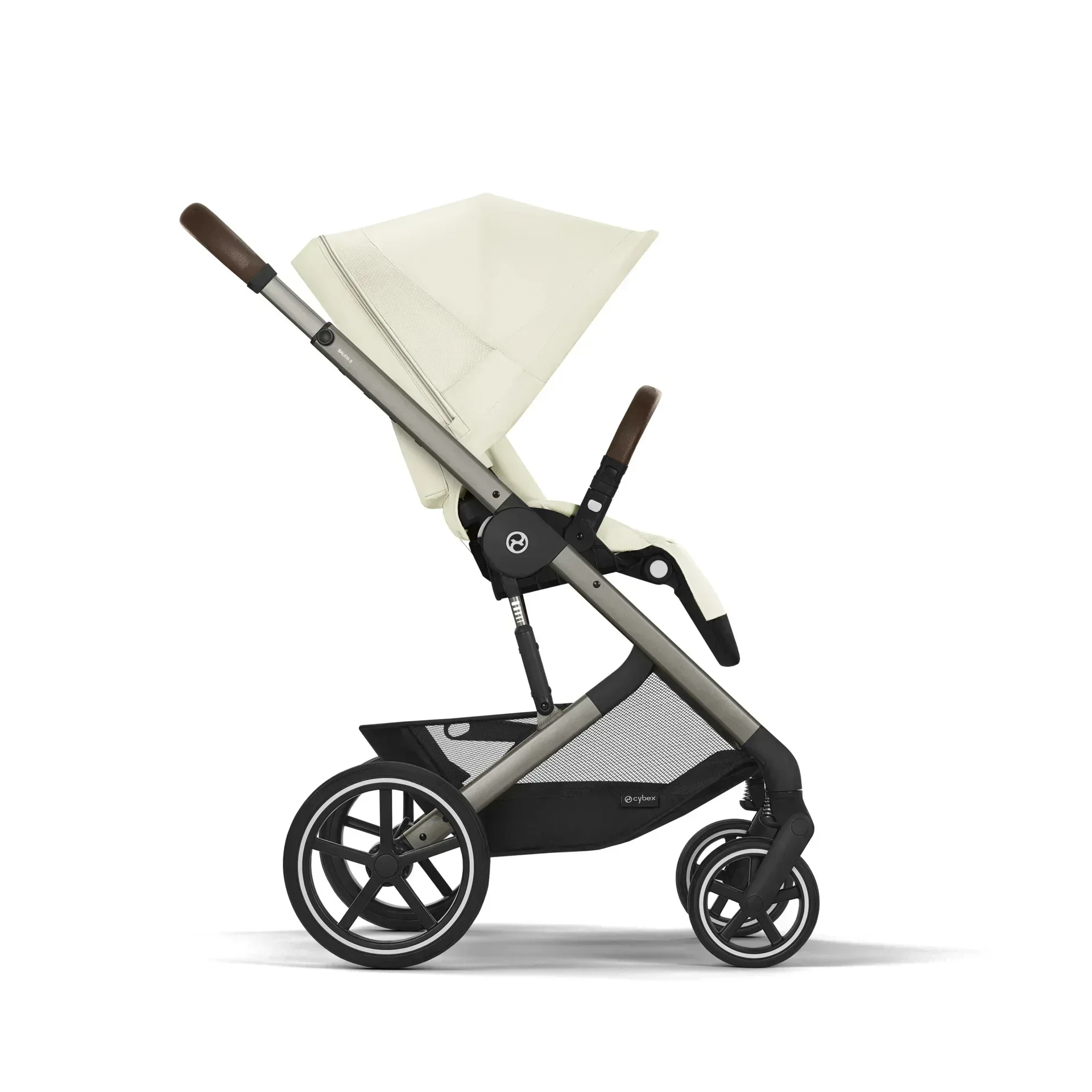 Cybex® 3in1 Stroller Balios S Lux + Carry Cot + Cloud G Car Seat Seashell Beige (+ Rain cover) - Image 6