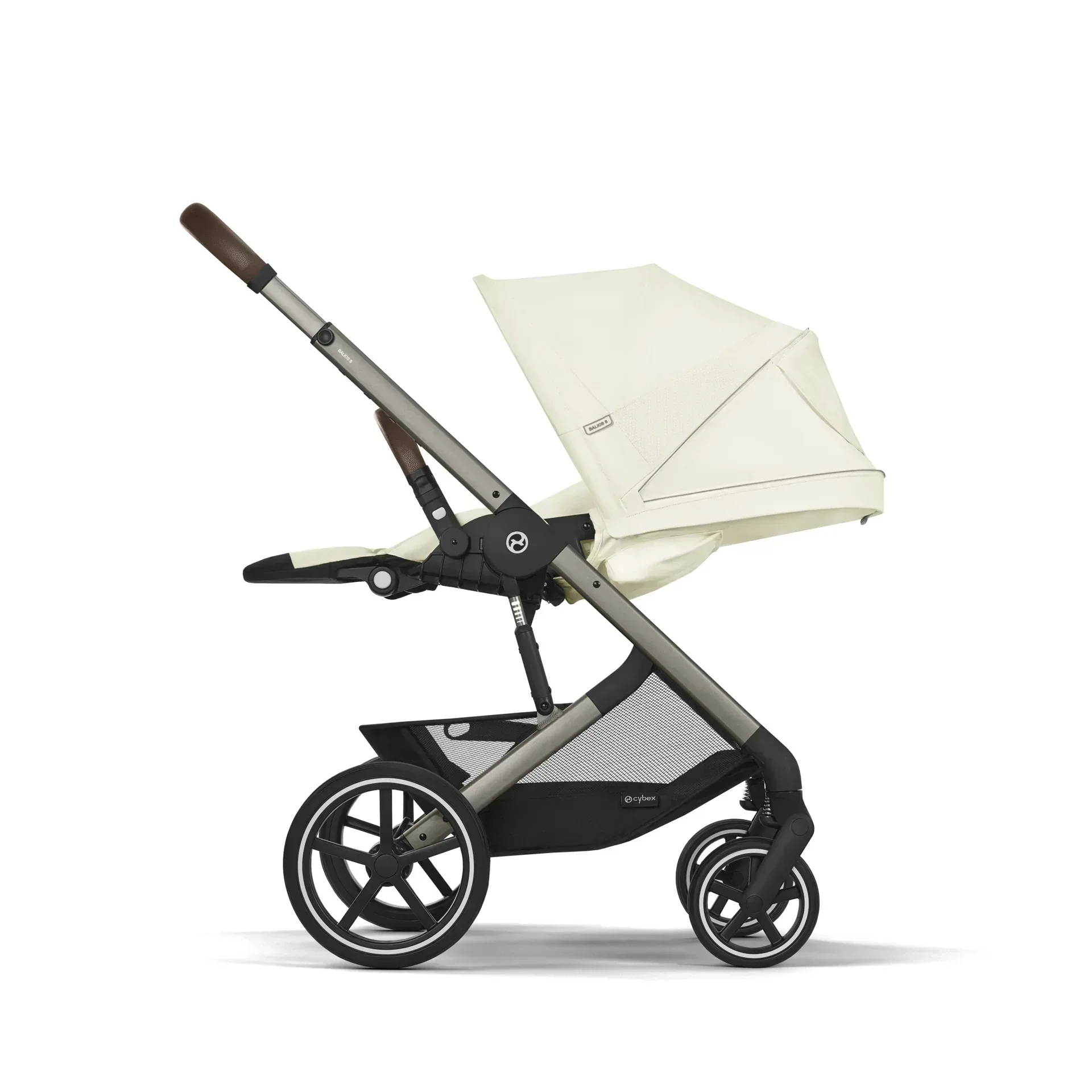 Cybex® 3in1 Stroller Balios S Lux + Carry Cot + Cloud G Car Seat Seashell Beige (+ Rain cover) - Image 7