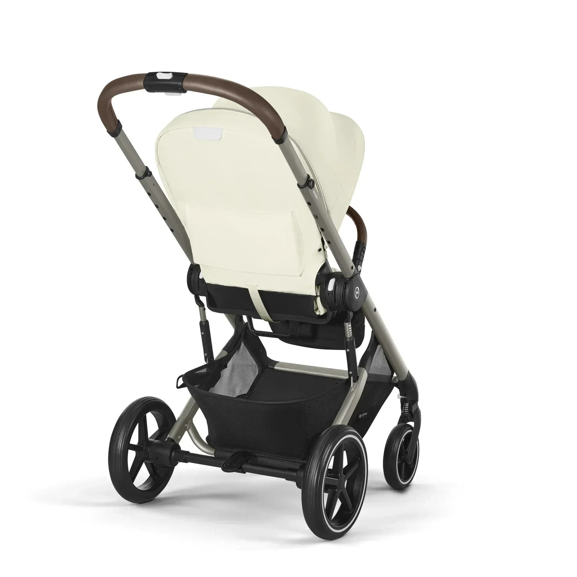 Cybex® 3in1 Stroller Balios S Lux + Carry Cot + Cloud G Car Seat Seashell Beige (+ Rain cover) - Image 9