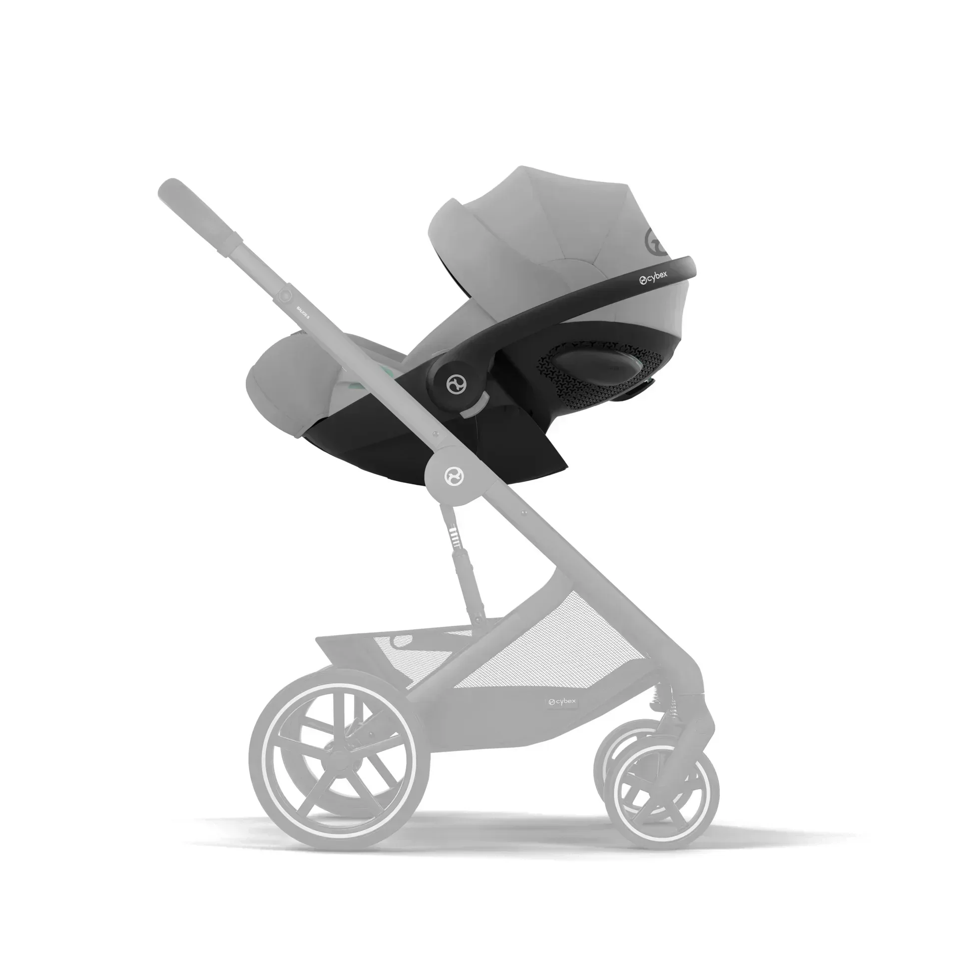 Cybex® 3in1 Stroller Balios S Lux + Carry Cot + Cloud G Car Seat Stone Grey (+ Rain cover) - Image 10