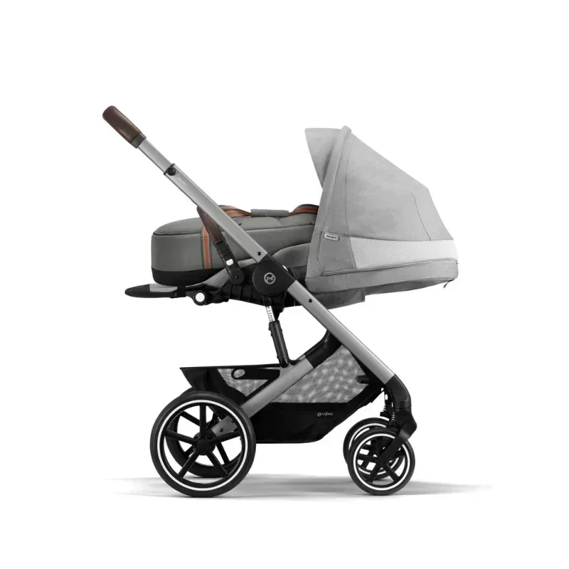 Cybex® 3in1 Stroller Balios S Lux + Carry Cot + Cloud G Car Seat Stone Grey (+ Rain cover) - Image 5