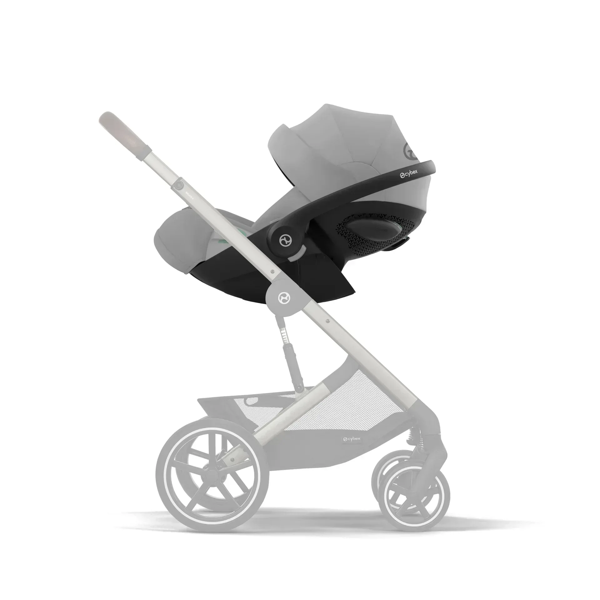 Cybex® 3in1 Stroller Balios S Lux + Carry Cot + Cloud G Car Seat Stone Grey (+ Rain cover) - Image 9